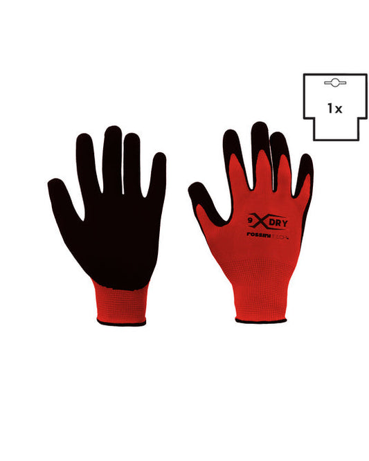 Guanto poliestere / lattice naturale increspato X-Glove xglove x glove guanti X-DRY personalizzato con logo - Pubblienne