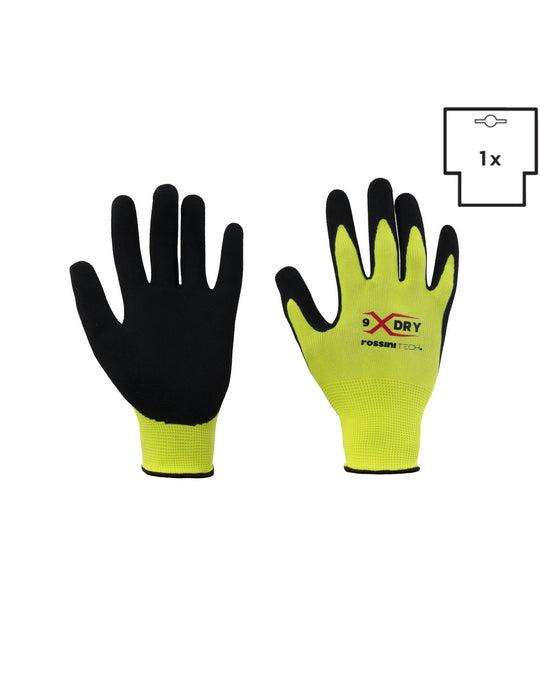 Guanto poliestere / lattice naturale sabbiato X-Glove xglove x glove guanti X-DRY personalizzato con logo - Pubblienne