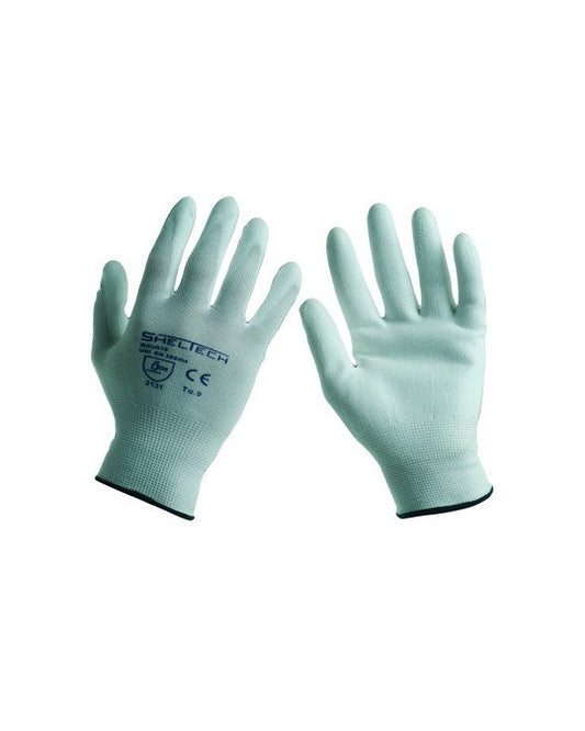 guanto nylon/poliuretano bianco guanti personalizzato con logo - Pubblienne