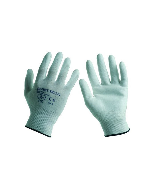 guanto nylon/poliuretano bianco guanti personalizzato con logo - Pubblienne