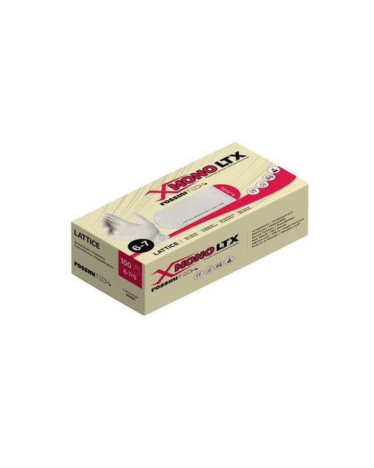 Guanto monouso lattice naturale, testurizzato, senza polvere X-Glove xglove x glove guanti monouso X-MONO personalizzato con logo - Pubblienne