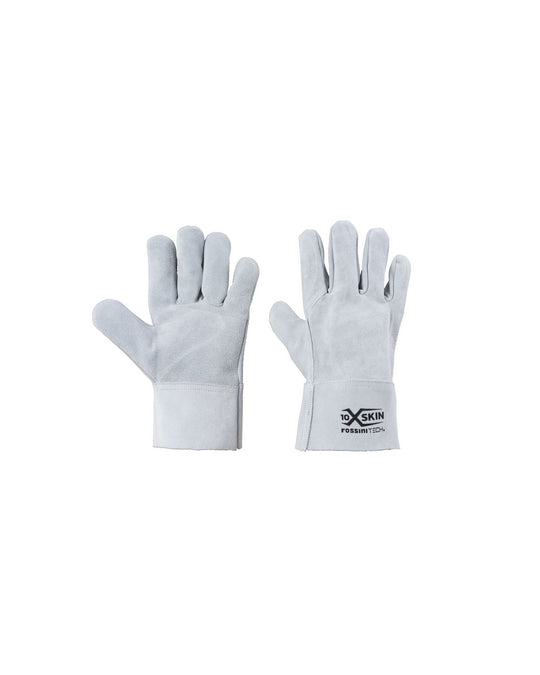 Guanto pelle crosta bovino, palmo-dita doppio strato, manichetta X-Glove xglove x glove guanti X-SKIN personalizzato con logo - Pubblienne