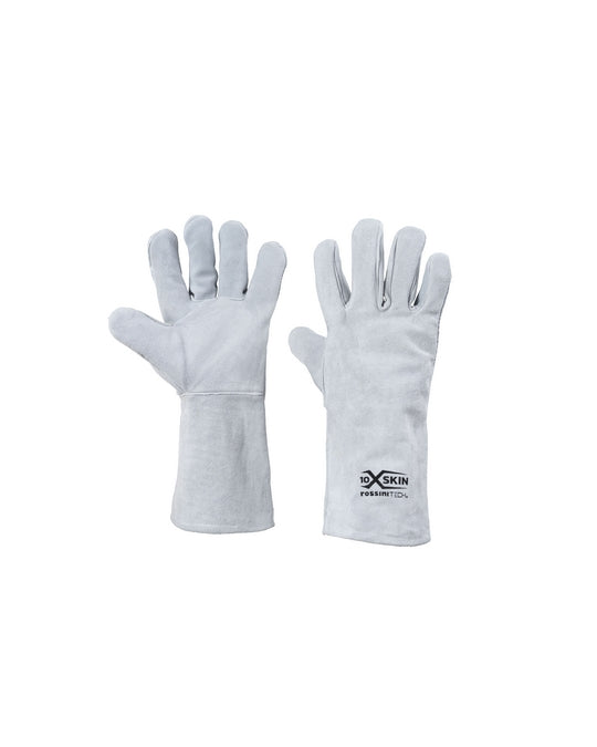Guanto pelle crosta bovino felpato e foderato cm 35 X-Glove xglove x glove guanti X-SKIN personalizzato con logo - Pubblienne