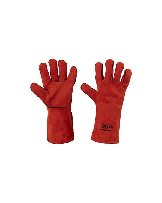 Guanto anticalore saldatore, pelle crosta, tutto foderato, cuciture Kevlar ®  X-Glove xglove x glove guanti X-SKIN personalizzato con logo - Pubblienne
