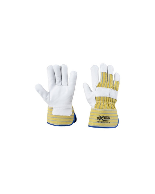Guanto pelle pieno fiore bovino, dorso tela, palmo foderato, manichetta X-Glove xglove x glove guanti X-SKIN personalizzato con logo - Pubblienne