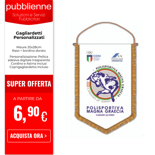 Gagliardetti Personalizzati personalizzato con logo - Pubblienne