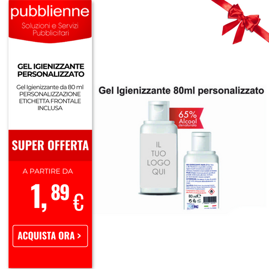 Gel Igienizzante Personalizzato personalizzato con logo - Pubblienne