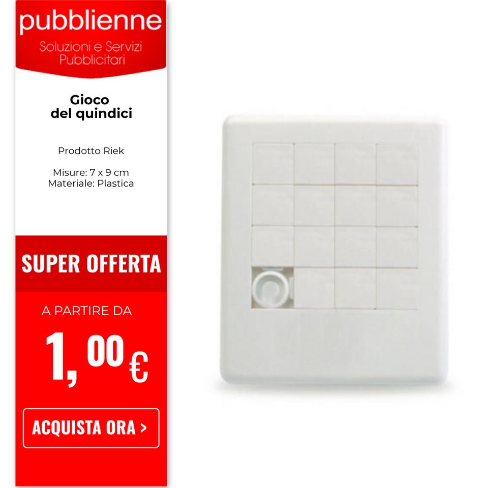 Gioco del quindici personalizzato con logo - Pubblienne