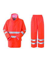 completo antipioggia giacca e pantalone e giacca pantaloni e giacca anti-pioggia Hi-vis personalizzato con logo - Pubblienne