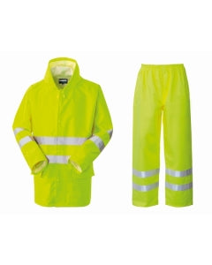 completo antipioggia giacca e pantalone e giacca pantaloni e giacca anti-pioggia Hi-vis personalizzato con logo - Pubblienne