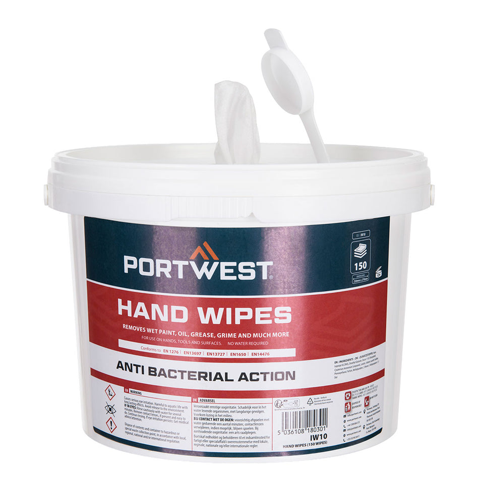 Salviette per mani (150) Portwest personalizzato con logo - Pubblienne