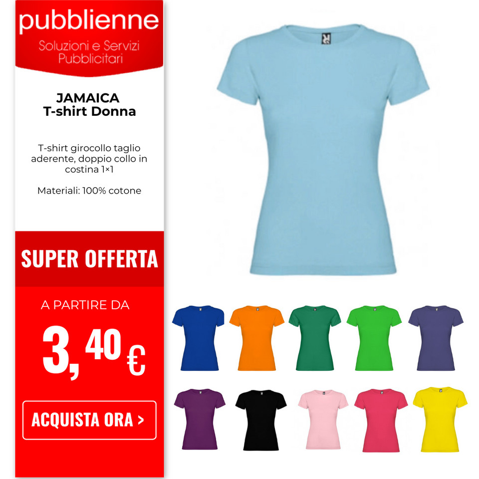 JAMAICA - T-shirt Donna personalizzato con logo - Pubblienne