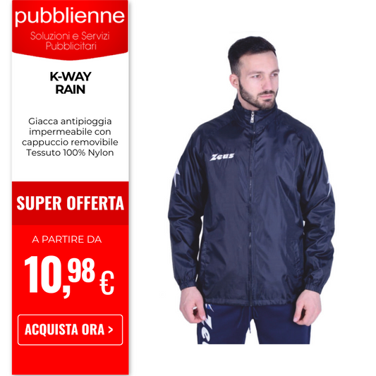 K-WAY RAIN personalizzato con logo - Pubblienne