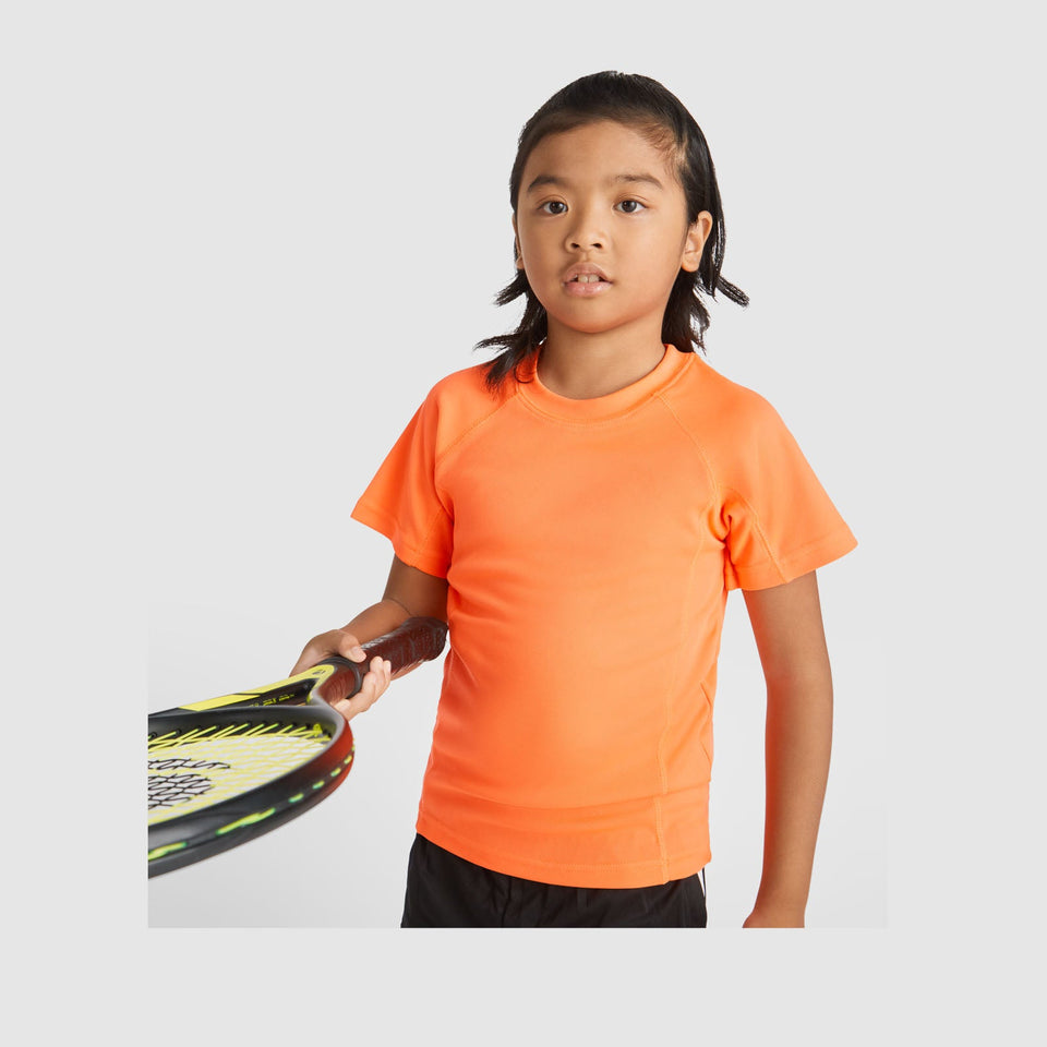 T-shirt sportiva a maniche corte da bambino Montecarlo personalizzato con logo - Pubblienne