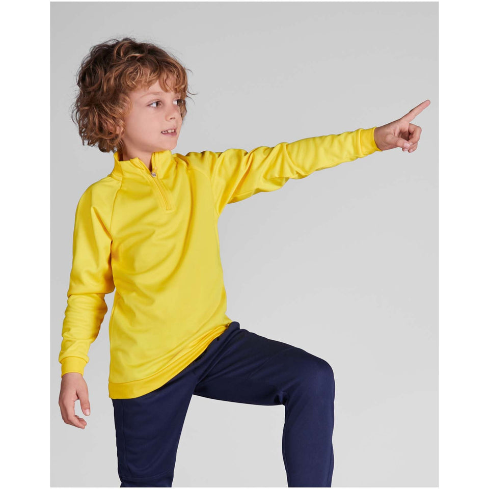 Felpa a maniche lunghe con zip a un quarto da bambino Epiro personalizzato con logo - Pubblienne