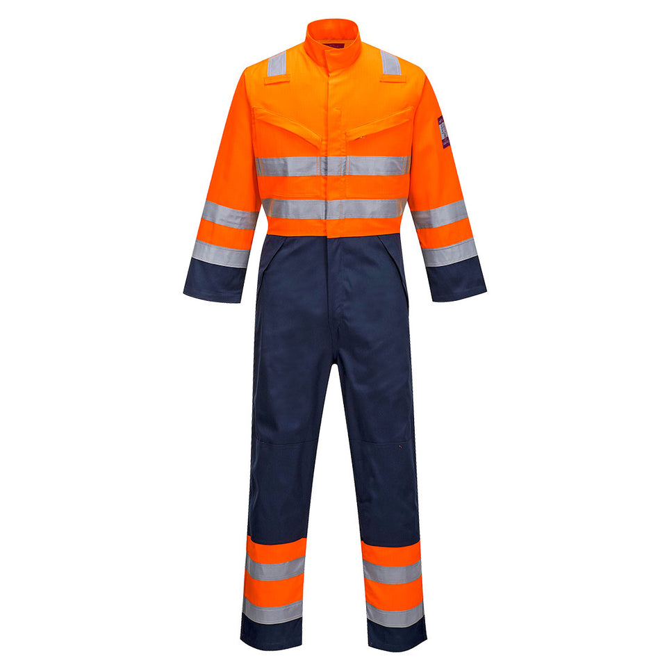 Tuta Modaflame RIS Navy/Orange Portwest personalizzato con logo - Pubblienne