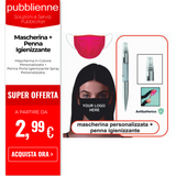Mascherina + Penna Igienizzante personalizzato con logo - Pubblienne