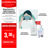 Mascherina + Igienizzante personalizzati