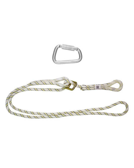 Cordino regolabile 239  + moschettone 982 Imbragatura Irudek corda semistatica personalizzato con logo - Pubblienne