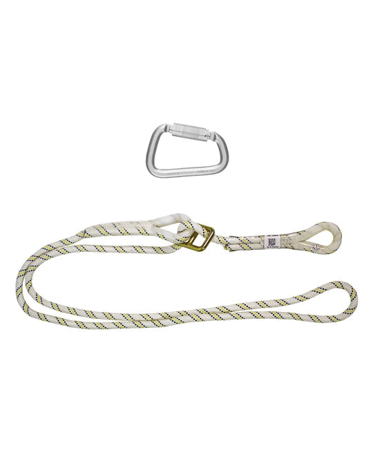 Cordino regolabile 239  + moschettone 982 Imbragatura Irudek corda semistatica personalizzato con logo - Pubblienne