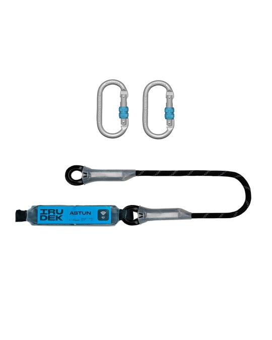 Kit cordino assorbitore ASTUN I 361 con 2 moschettoni 981 Imbragatura Irudek personalizzato con logo - Pubblienne