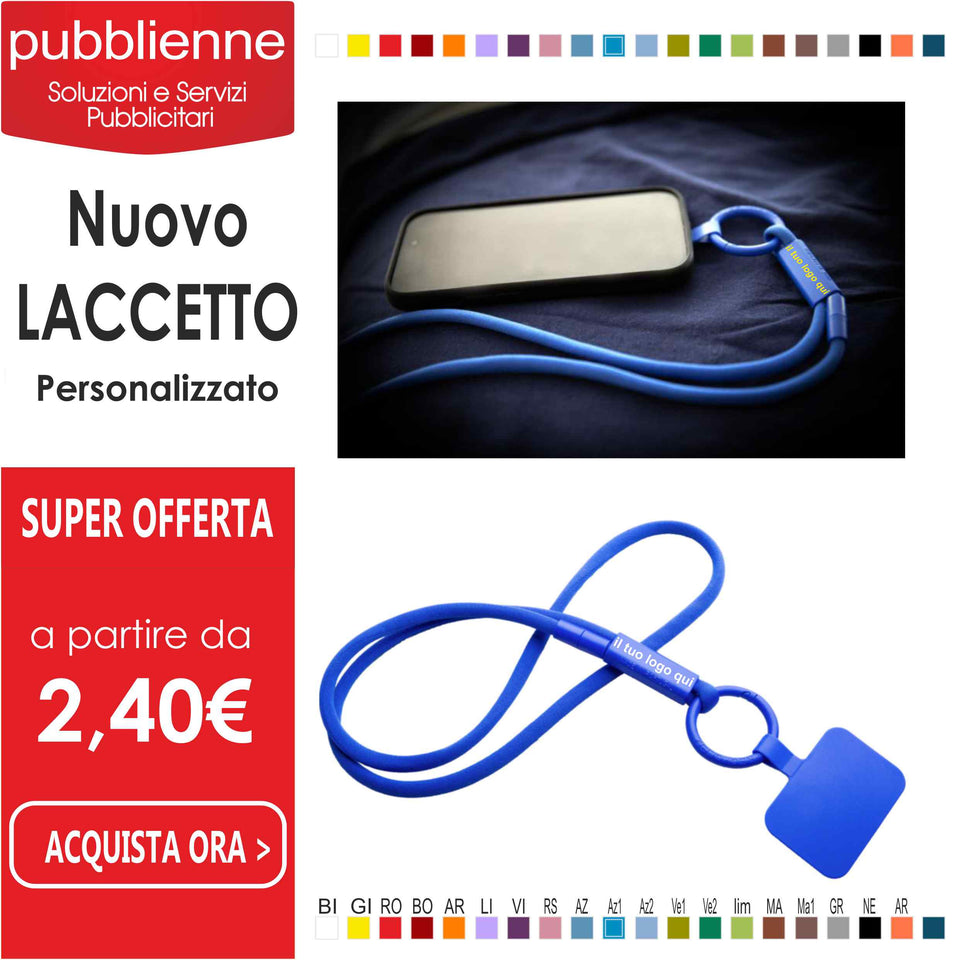 NUOVO LACCETTO personalizzato con logo - Pubblienne