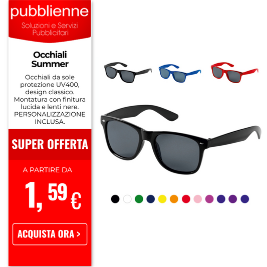 Occhiali Summer personalizzato con logo - Pubblienne