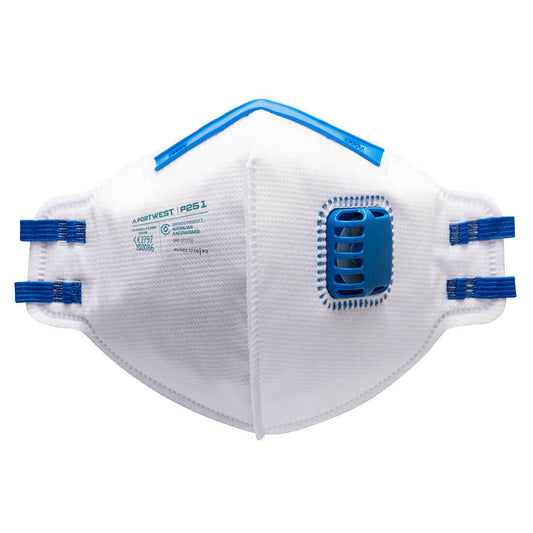 Mascherina FFP2 pieghevole con valvola (Pk20) Portwest personalizzato con logo - Pubblienne