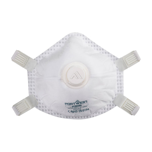 Respiratore riutilizzabile con valvola FFP3 Ultimate (Pk5) Portwest personalizzato con logo - Pubblienne