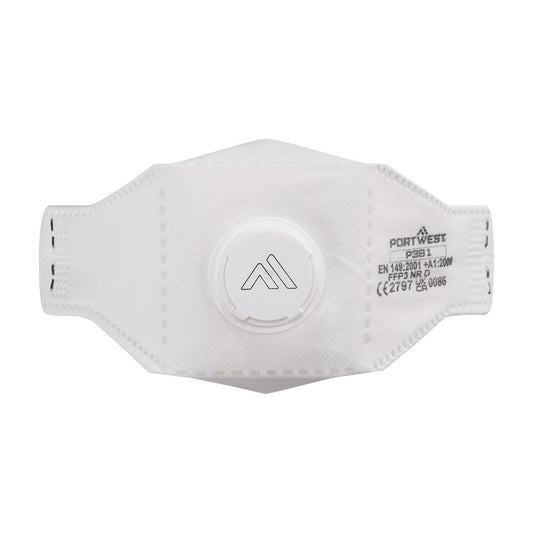 EAGLE FFP3 - Mascherina Pieghevole Dolomia con Valvola Portwest personalizzato con logo - Pubblienne