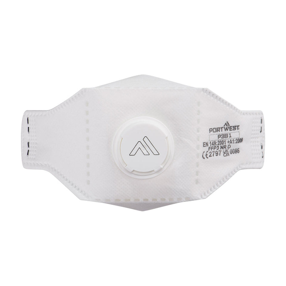 EAGLE FFP3 - Mascherina Pieghevole Dolomia con Valvola Portwest personalizzato con logo - Pubblienne