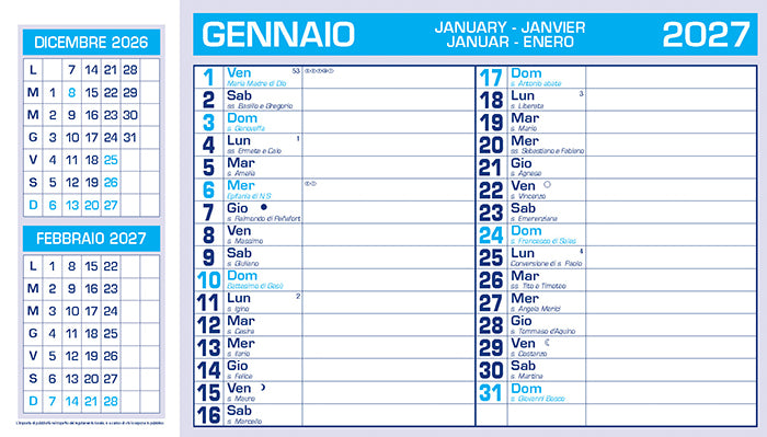 CALENDAR PAD EDGE personalizzato con logo - Pubblienne
