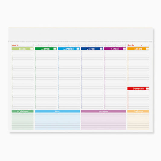 MINI PLANNING MULTICOLOR personalizzato con logo - Pubblienne