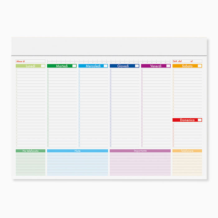 MINI PLANNING MULTICOLOR personalizzato con logo - Pubblienne