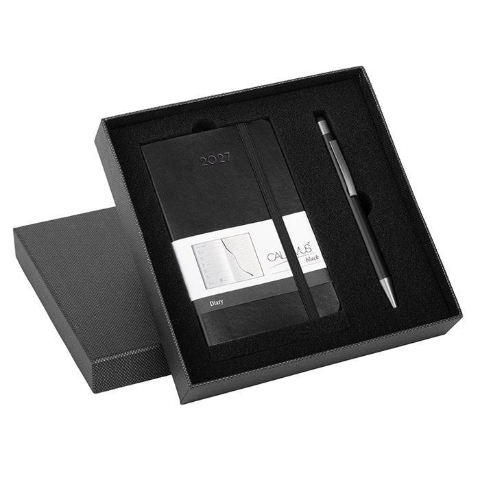 PARURE CALAMUS BLACK SETTIMANALE personalizzato con logo - Pubblienne