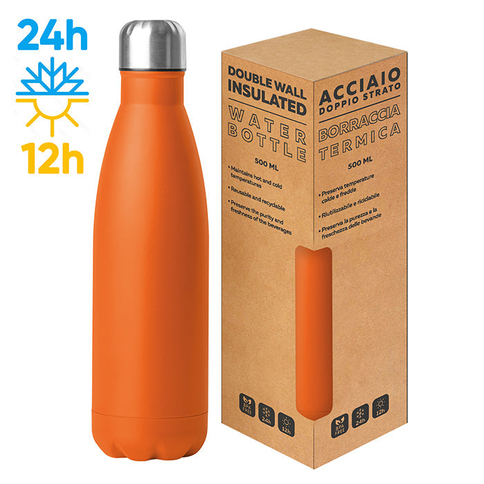 STEEL MAT BOTTLE 500 personalizzato con logo - Pubblienne