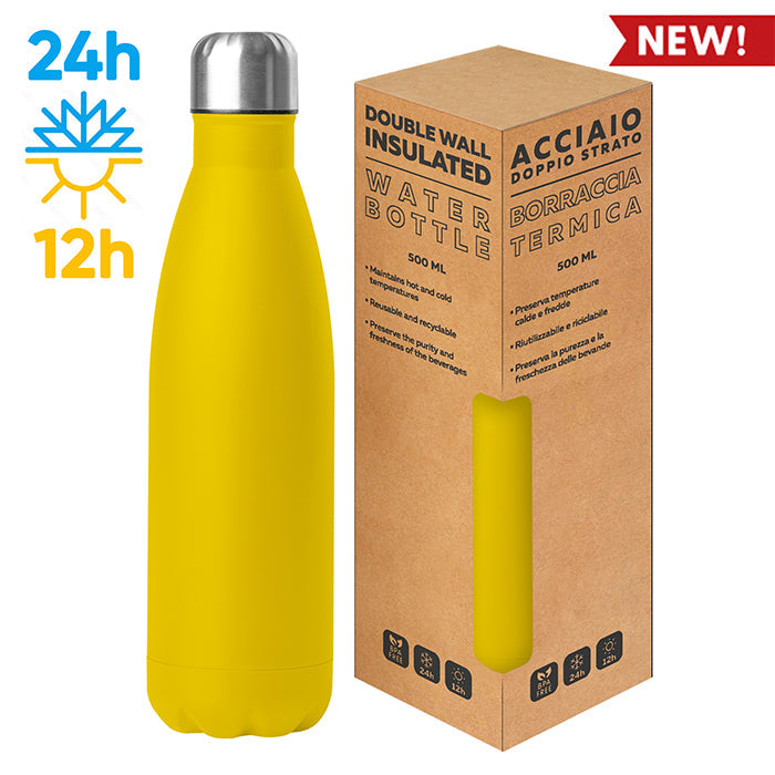 STEEL MAT BOTTLE 500 personalizzato con logo - Pubblienne