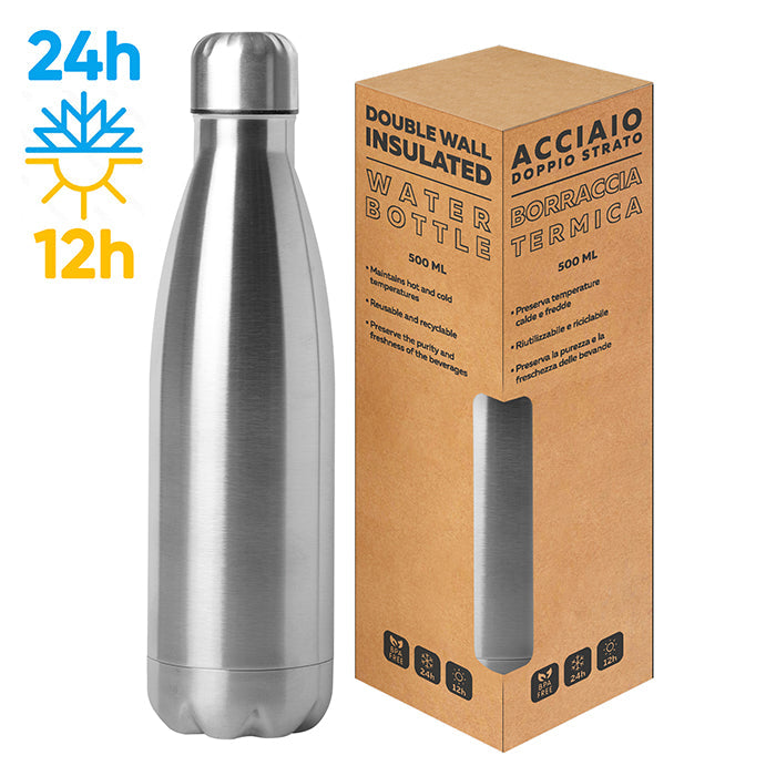 STEEL MAT BOTTLE 500 personalizzato con logo - Pubblienne