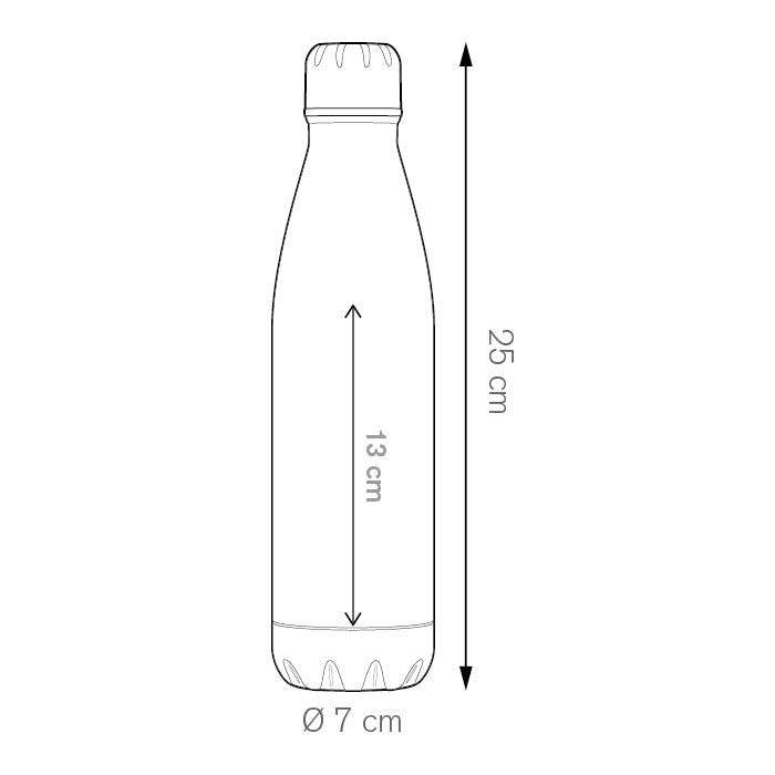 STEEL MAT BOTTLE 500 personalizzato con logo - Pubblienne