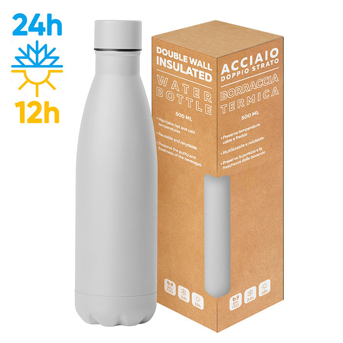 STEEL MAT BOTTLE 500 FLAT personalizzato con logo - Pubblienne