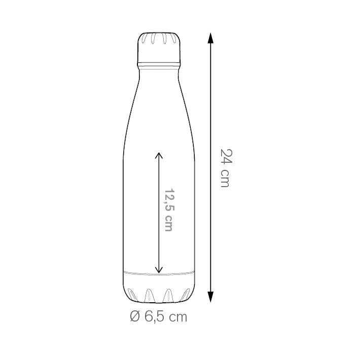ALUM BOTTLE 600 personalizzato con logo - Pubblienne