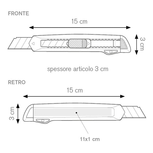 CUTTY SOLID personalizzato con logo - Pubblienne