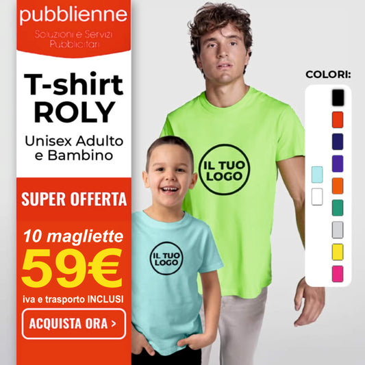 10 magliette 59€ tutto incluso personalizzato con logo - Pubblienne
