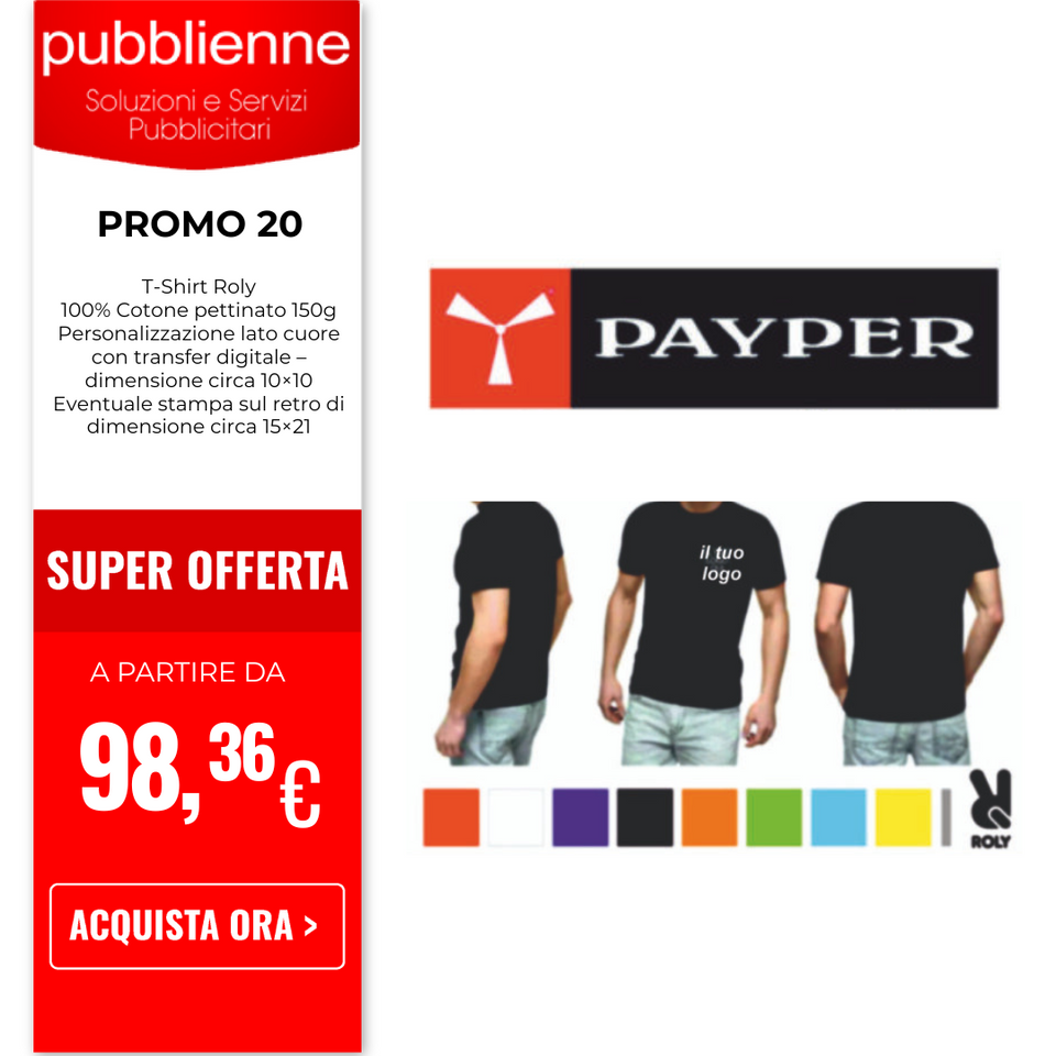 PROMO 20 personalizzato con logo - Pubblienne