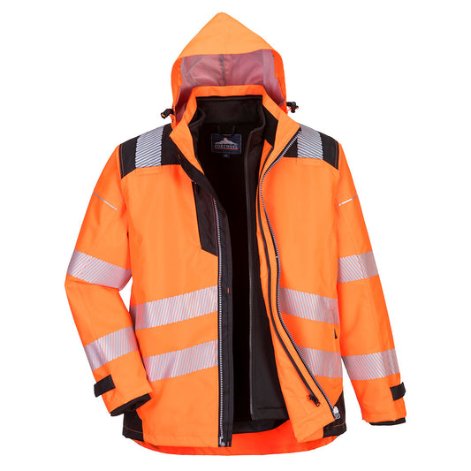 Giacca PW3 Hi-Vis 3 in 1 Portwest personalizzato con logo - Pubblienne