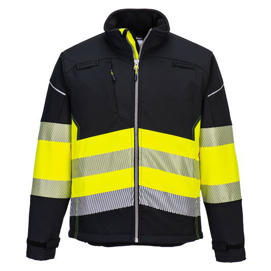 Giacca Softshell PW3 Hi-Vis Classe 1 Portwest personalizzato con logo - Pubblienne