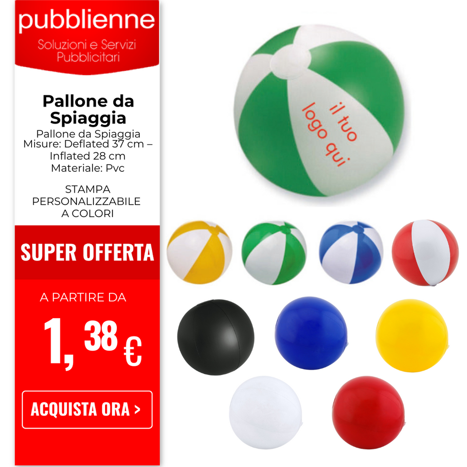 Pallone da Spiaggia personalizzato con logo - Pubblienne