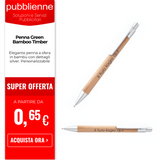 Penna Green Bamboo  Timber personalizzato con logo - Pubblienne