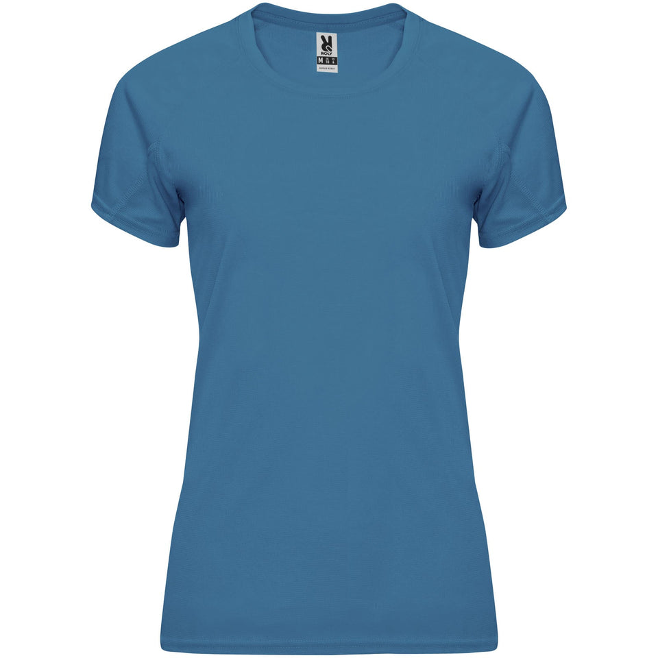 T-shirt sportiva a maniche corte da donna Bahrain personalizzato con logo - Pubblienne