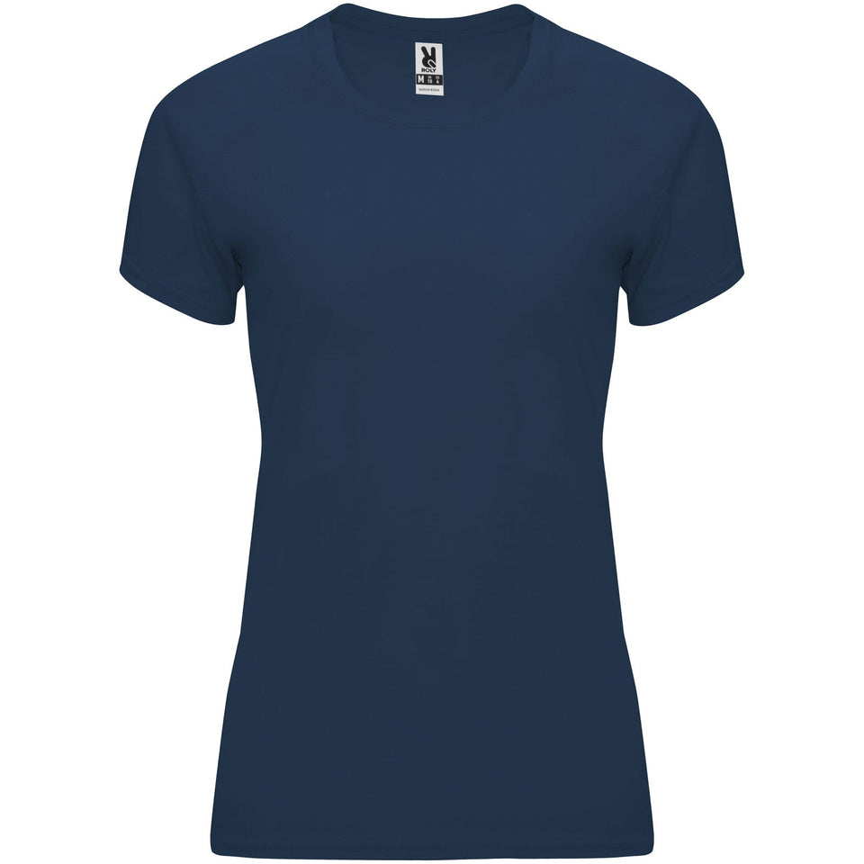 T-shirt sportiva a maniche corte da donna Bahrain personalizzato con logo - Pubblienne